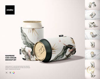 Can Cooler Mockup Set