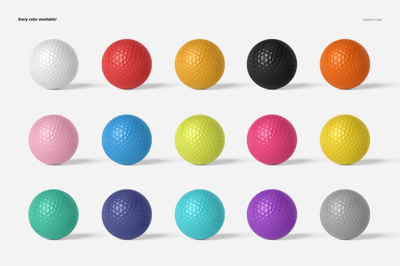 Golf Ball & Accessories Mockup Set Etsy