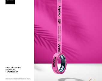 Einzel Hängendes Verpackungsband Mockup