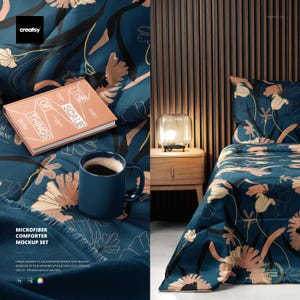 Microfiber Comforter Mockup Set
