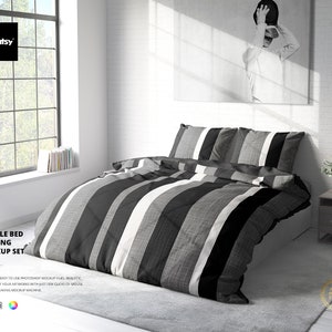 Double Bed Bedding Mockup Set