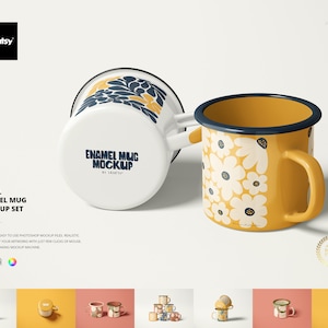 360ml Enamel Mug Mockup Set
