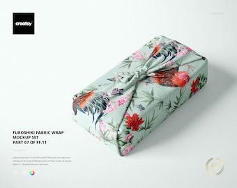 Furoshiki Fabric Wrap Mockup Set (07/FFv.11)