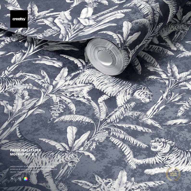 Papier Tapeten Mockup Set v.3 Bild 1