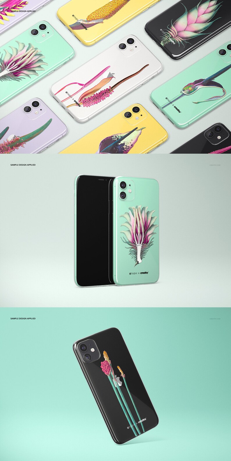 Download IPhone 11 Clear Case Mockup Set Creatsy | Etsy