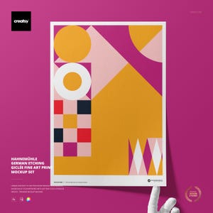 Hahnemühle German Etching Giclée Fine Art Print Mockup Set