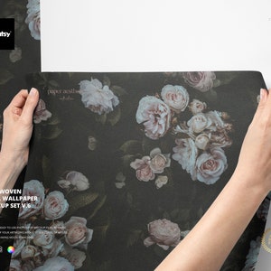 Non-woven Vinyl Wallpaper Mockup Set v.6