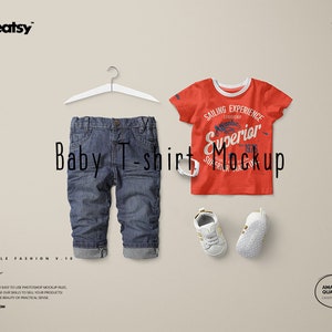 Baby T-shirt Mockup little Fashion Series: VOL.10 Top - Etsy