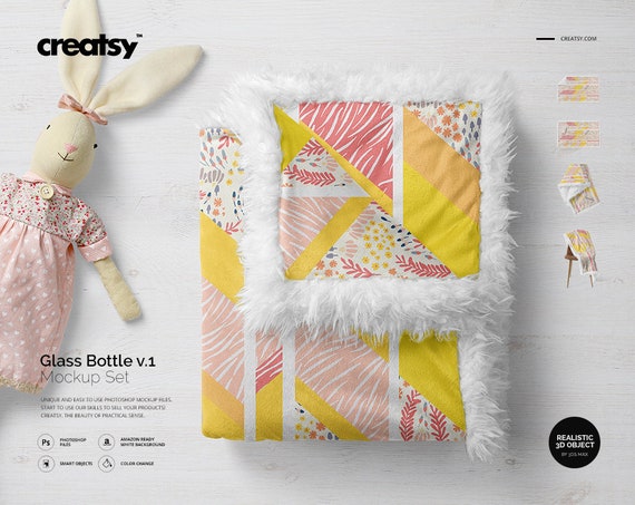 Sherpa Baby Blanket Mockup Set Blanket Tempalte Personalized | Etsy