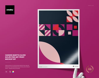 Canson Baryta Gloss Giclée Fine Art Print Mockup Set