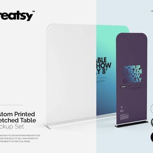 Portable Trade Show Display Mockup Set, Birthday Backdrop Mockup, Digital Backdrop,  Personalized backdrop, Photo Digital Backdrop, Two