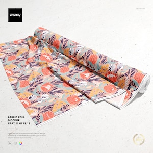 Maquette de rouleau de tissu | Modèle PSD modifiable