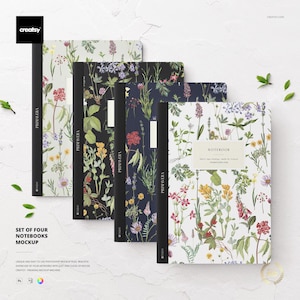 Maqueta de juego de 4 cuadernos