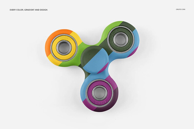 Fidget Spinner Mockup Set Custom Figdet Template