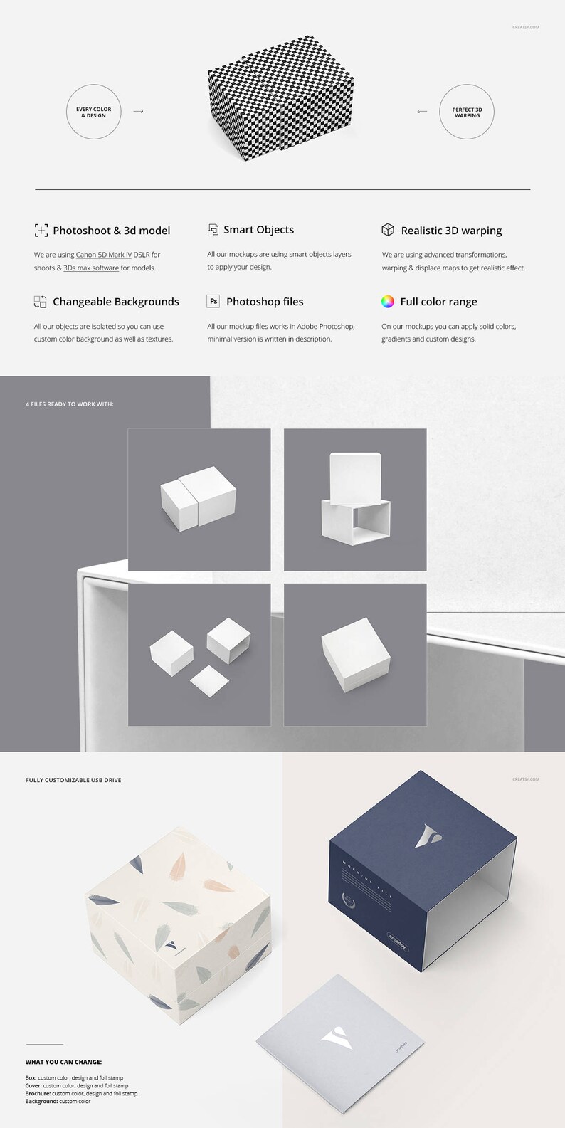 Download Slide Gift Box Mockup Set Personalized Box Slide box | Etsy