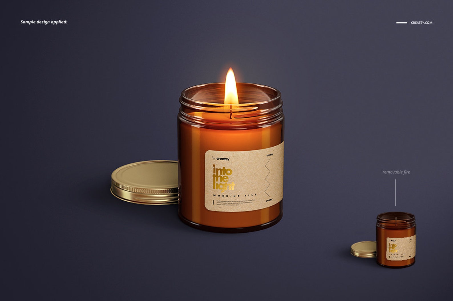 Amber Jar Candle Mockup Set Candle Mockup Candle Temaplte