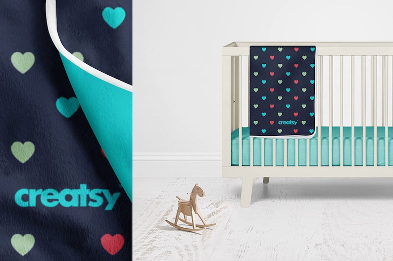 Download Baby Fleece Blanket Mockup Set Crib Decor Throw blanket | Etsy