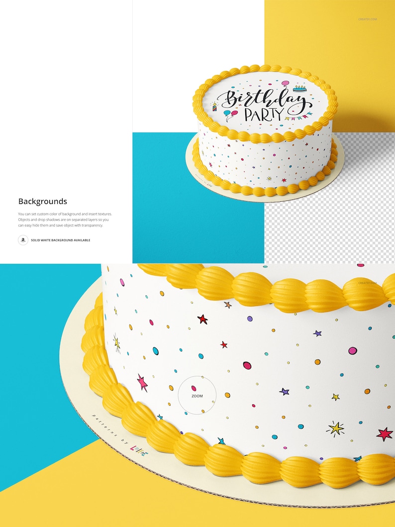 Download Edible Cake Topper Mockup Set | Etsy