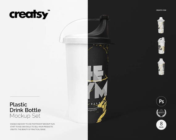 Download Plastic Drink Bottle Mockup Set Stock Shot Water Bottle Etsy