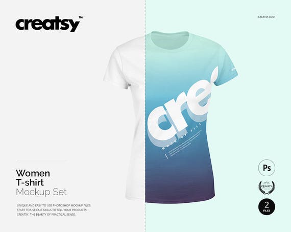 Download Women T Shirt Mockup Set Etsy