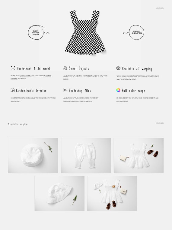 Baby Summer Set Mockup Set Little Fashion Series Vol 21 Etsy