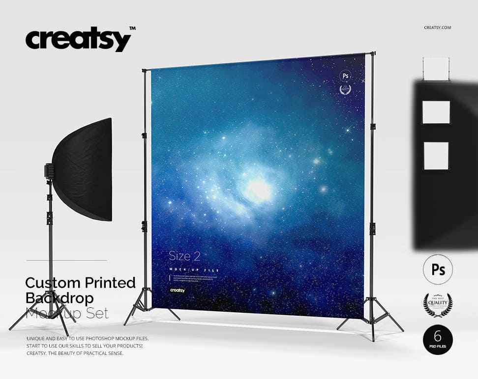 Download Custom Printed Backdrop Mockup Set Repeat Backdrop ...