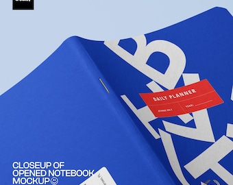 Close-up van geopend notebookmodel