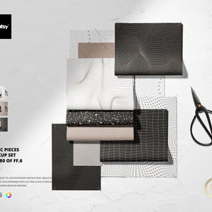 Fabric Pieces Mockup (part 80 of Fabric Factory v.6)