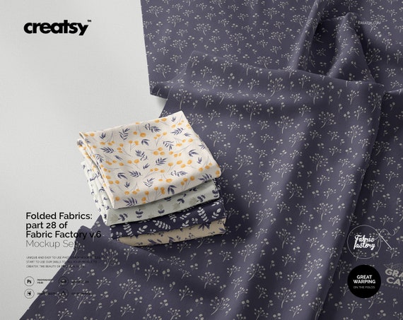 Download Folded Fabrics Mockup Part 28 Of Fabric Factory V 6 Etsy