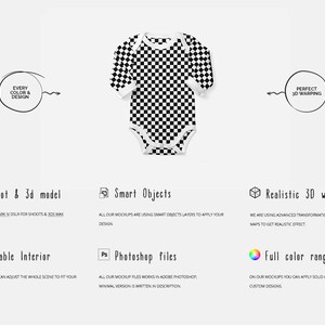 Baby Longsleeve Onesie Mockup Set Ittle Fashion Series Etsy