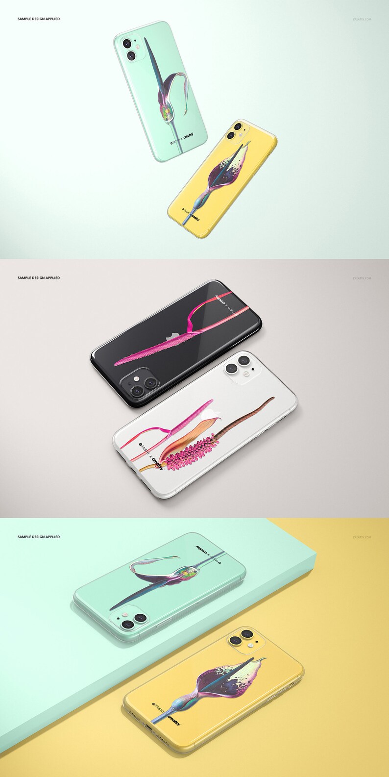 Download IPhone 11 Clear Case Mockup Set Creatsy | Etsy