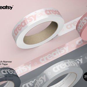 One Inch Narrow Duct Tape Mockup Set, Tape Template, Personalized Tape, Custom Duck Tape
