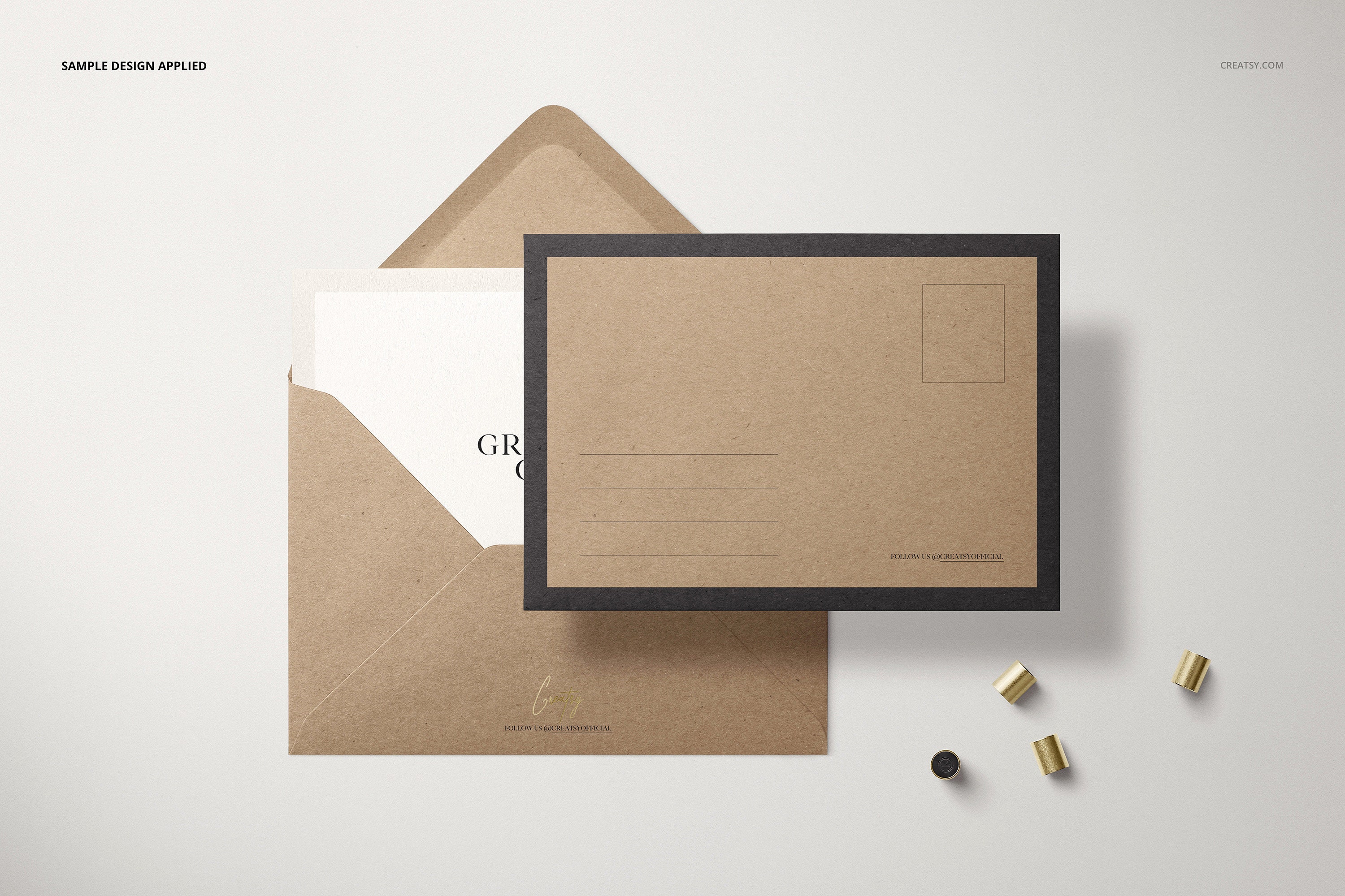 C6 Kraft Paper Envelope Mockup Set Etsy Australia
