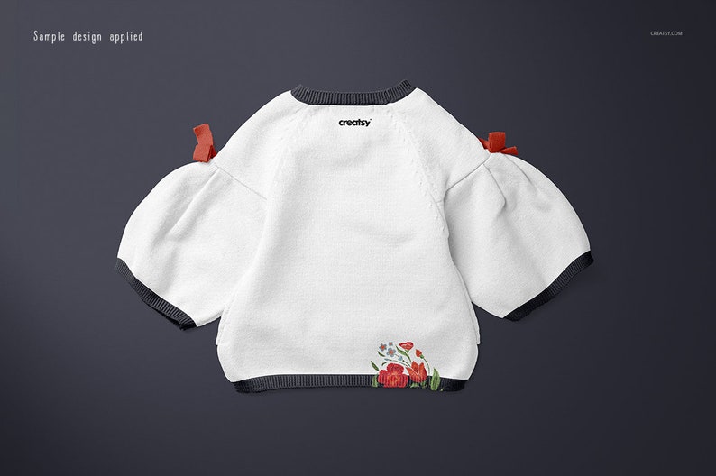 Ensemble de maquette de pull bébé Little Fashio Series : VOL.17, modèle de pull bébé, maquette de pull enfant, pull bébé fille personnalisé image 6