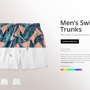 Modelset zwembroek heren, zwemshort Tempalte, aangepaste zwemshort, gepersonaliseerde zwembroek