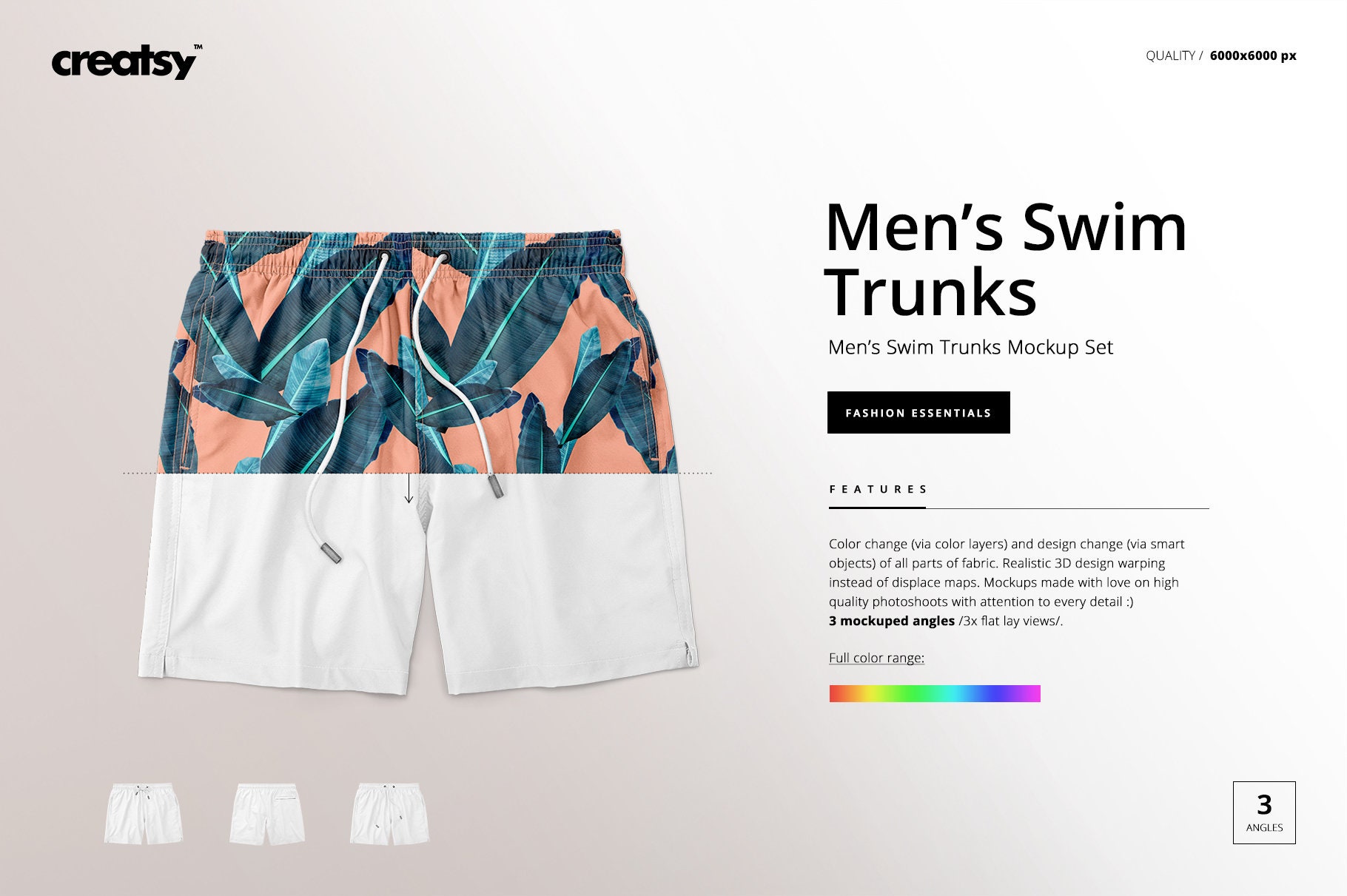 Men's Swim Trunks Mockup Set, Swim Shorts Tempalte, Custom Swim
