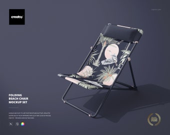 Folding Beach Chair Mockup Set