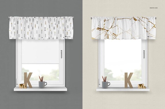 Valance Mockup Set Digital Valance Valancetemaplte Custom Etsy