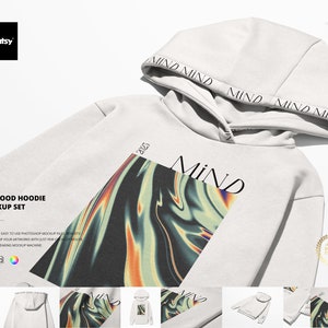 Oversized Hoodie With Large Hood Mockup Set