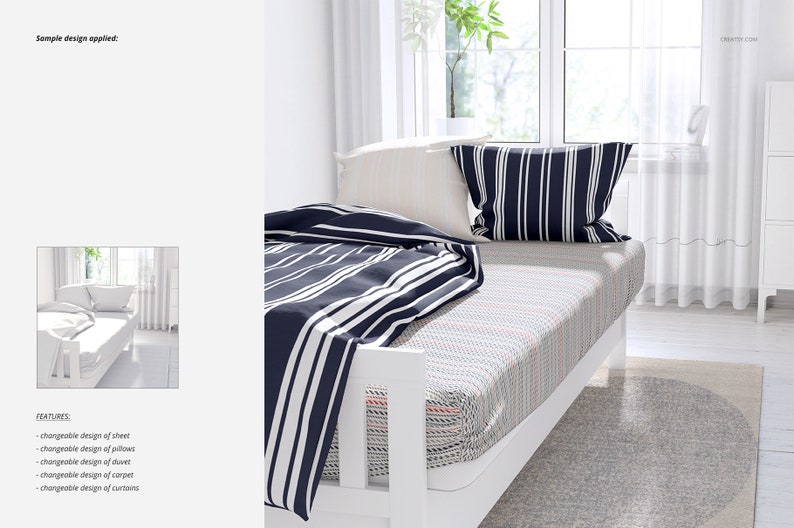 Download Bedroom Scene: Sheet Mockup Set Custom Sheet Fitted Sheet | Etsy