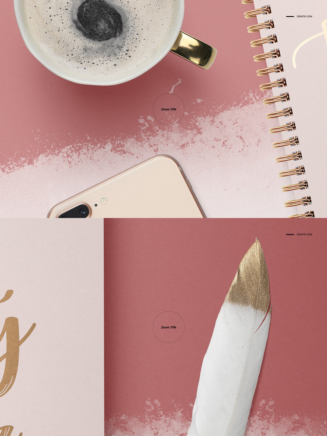 Download A4 Notebook Mockup Set square holes Notebook template | Etsy