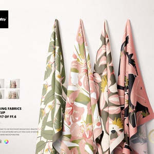 Hanging Fabrics Mockup (part 17 of Fabric Factory v.6)