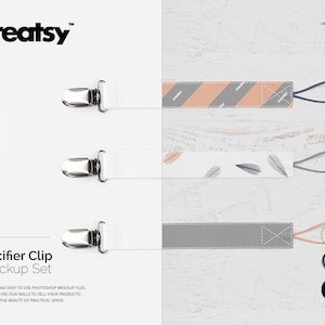 Pacifier Clip Mockup Set: Customizable PSD Files