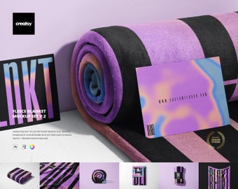 Fleece Blanket Mockup Set v.2