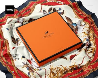 Silk Scarf Box Mockup Set (07/FFv.12)