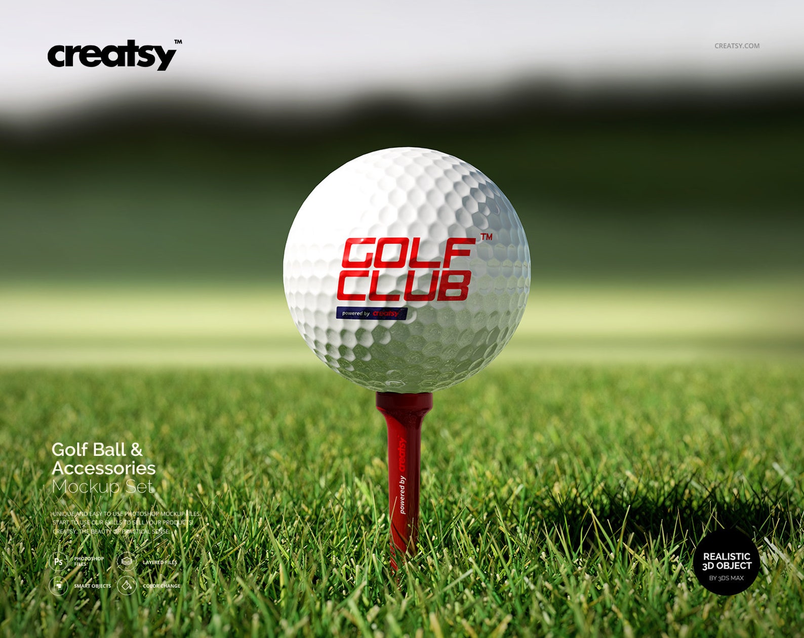 Golf Ball & Accessories Mockup Set Etsy