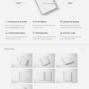 Op de afbeelding: Een mockup van een wit spiraalgebonden notitieboek met een rasterpatroon. Het notitieboek ligt plat op een wit oppervlak. Het notitieboek is aanpasbaar met verschillende kleuren en ontwerpen.