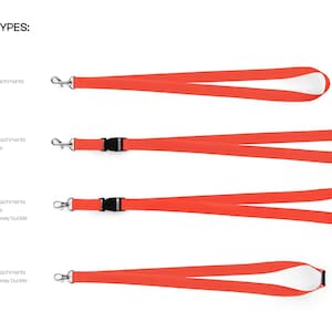 Polyester Lanyard Mockup Set Neck Strap Breakaway Buckle Metal Clip Editable PSD Files image 3