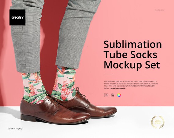 Download Sublimation Tube Socks Mockup Set Etsy