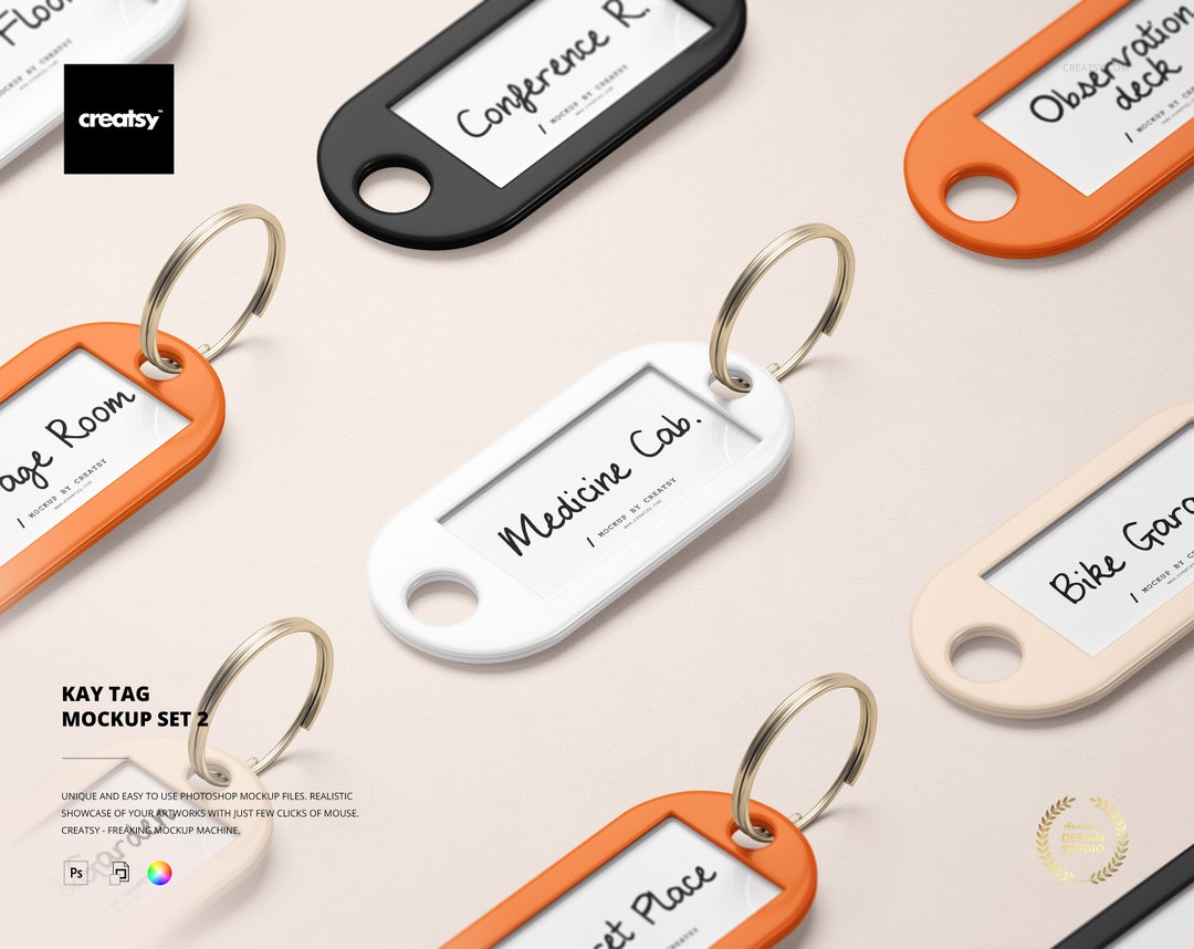Key Tag Mockup Set - Etsy